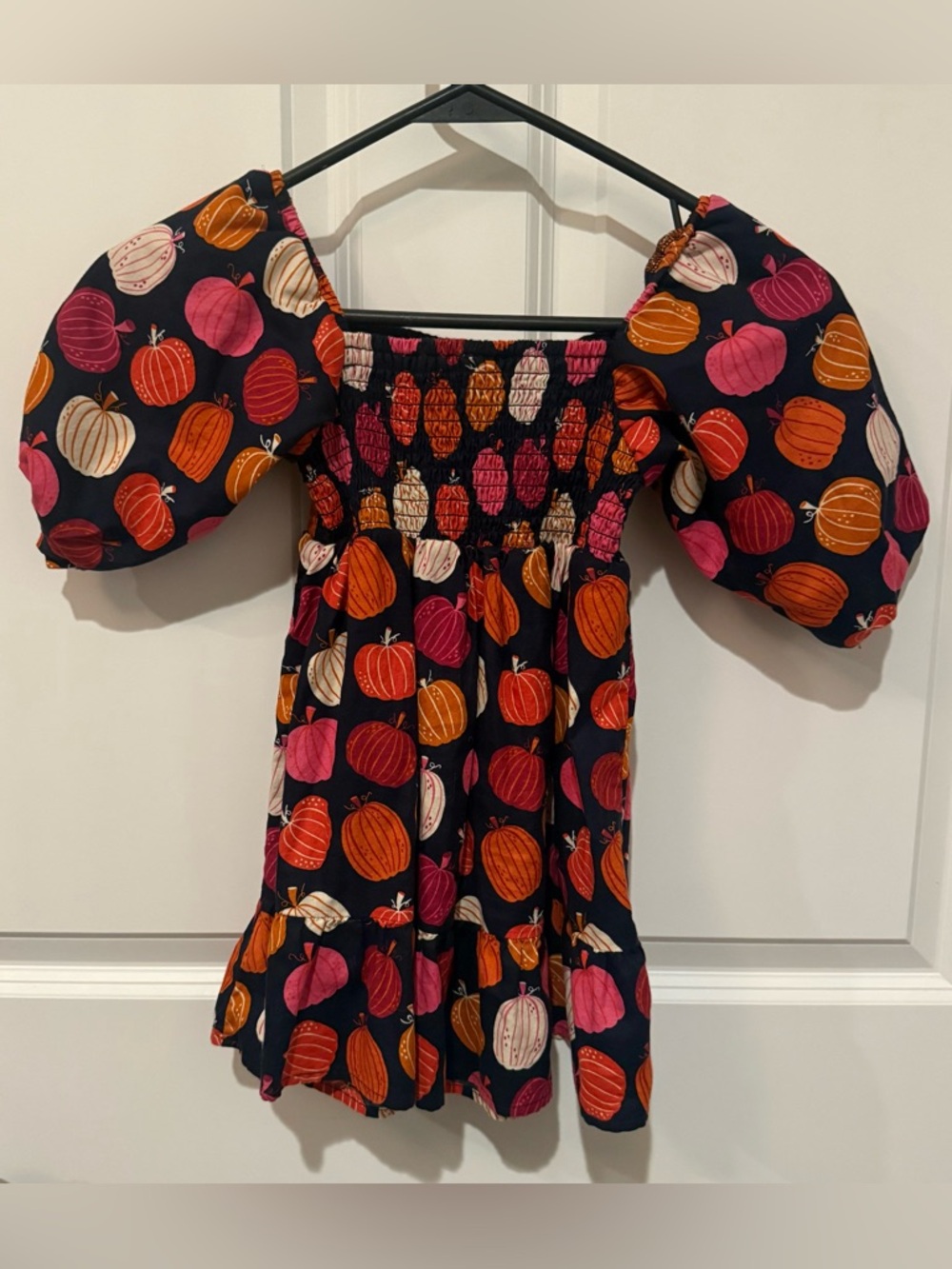Gymboree Navy Dress with Pumpkins - Picture 2 of 3